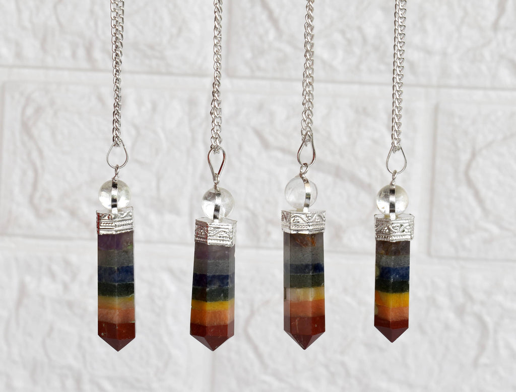 Chakra Pendulums, 7 Chakras crystals Pendulums.