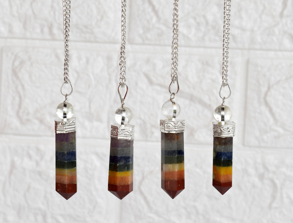 Chakra Pendulums, 7 Chakras crystals Pendulums.