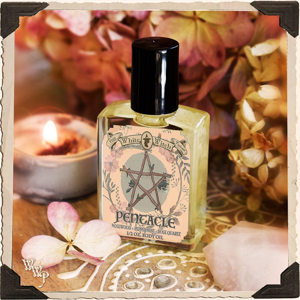 PENTACLE BODY OIL. 1/2 oz. Body Oil For Attuning Back to Self & Elements. | incense & aromas | Wiccan Center