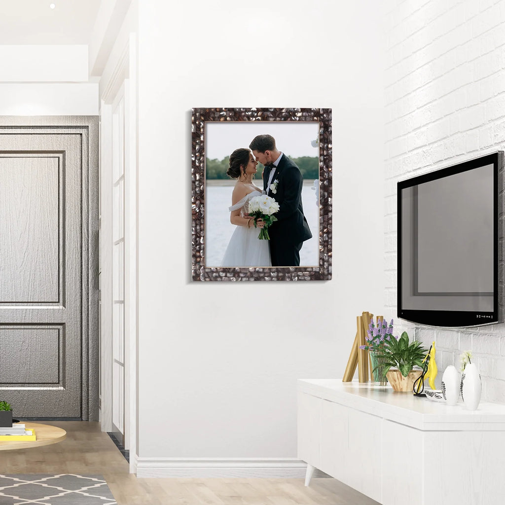 Poster Frame Mother of Pearl Collection, Grey, 20 Sizes | Picture Frames | Wiccan Center