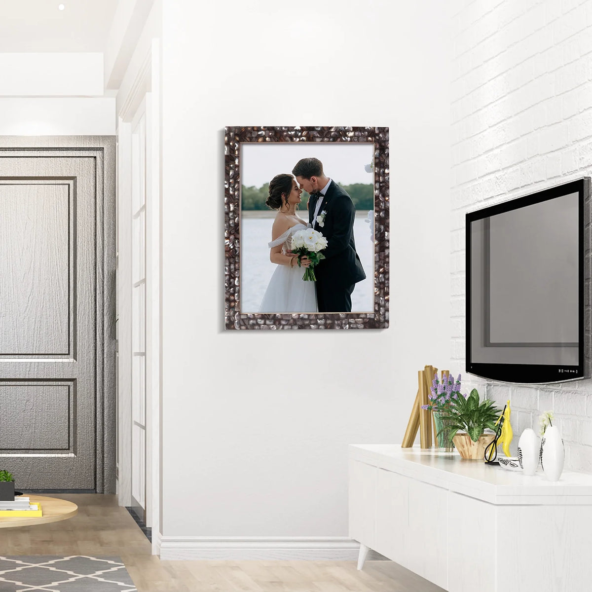 Poster Frame Mother of Pearl Collection, Grey, 20 Sizes | Picture Frames | Wiccan Center