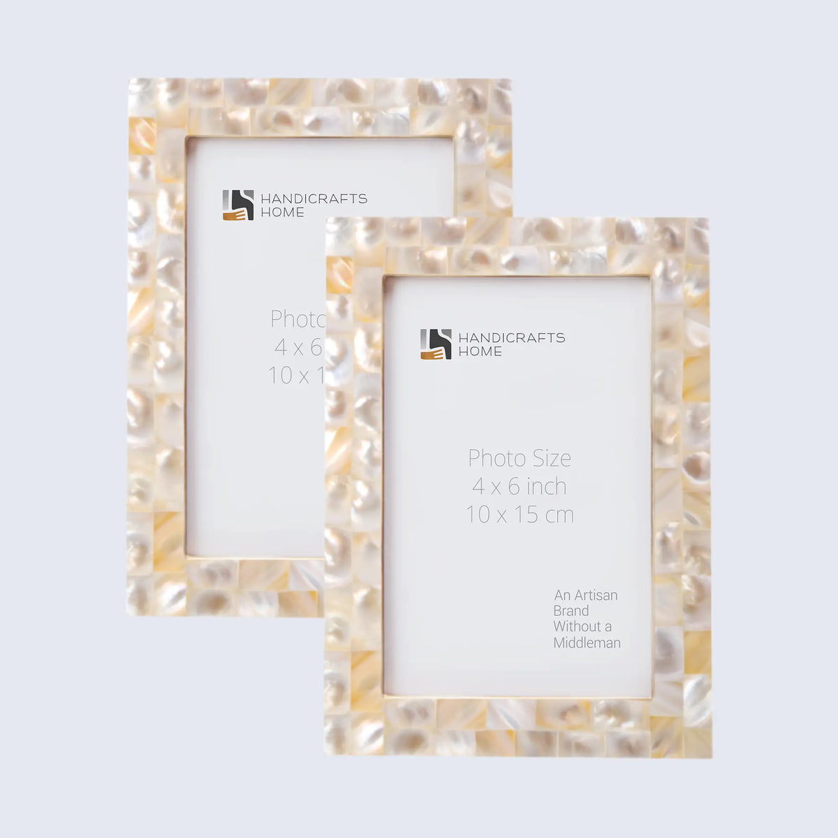 Picture Frame Mother of Pearl Collection Mother of Pearl White Pack of 2- 3 Sizes | Picture Frames | Wiccan Center