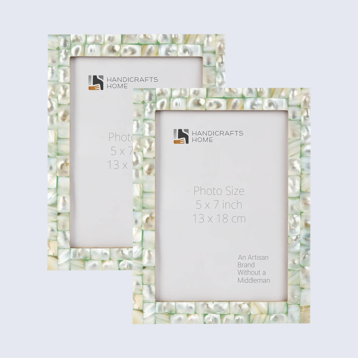 Picture Frame Mother of Pearl Collection Mother of Pearl Green Pack of 2 -3 sizes | Picture Frames | Wiccan Center