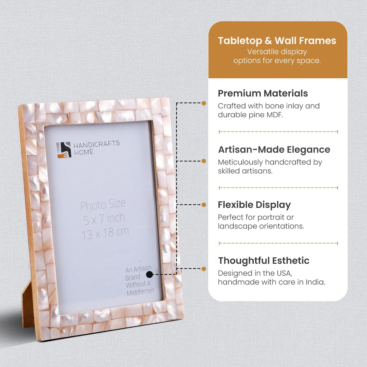 Mother of Pearl Inlay Picture Frame Pink 4x6 5x7 8x10 | Picture Frames | Wiccan Center