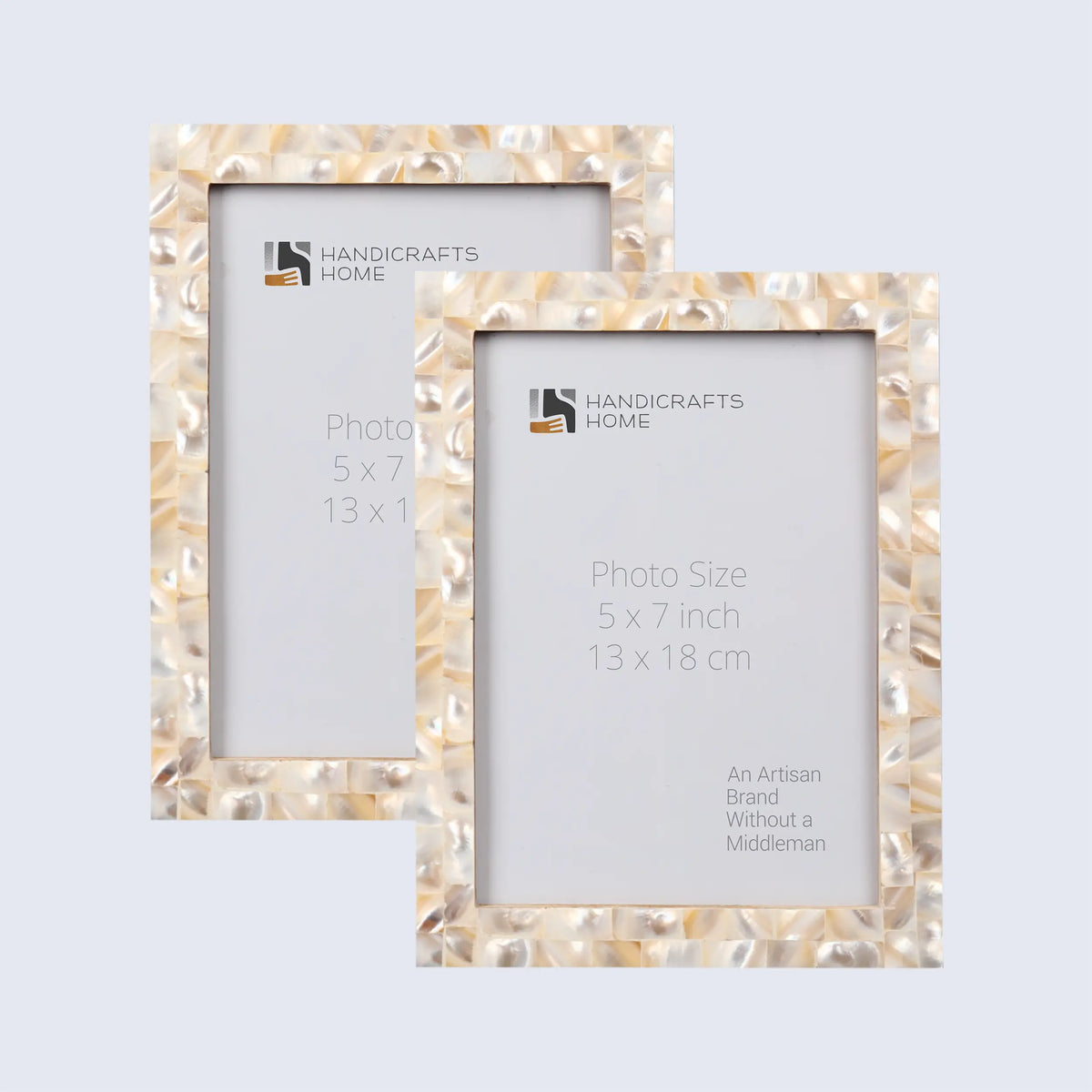 Picture Frame Mother of Pearl Collection Mother of Pearl White Pack of 2- 3 Sizes | Picture Frames | Wiccan Center