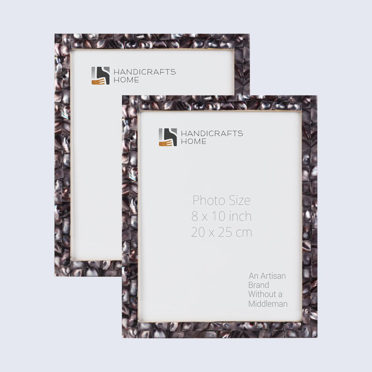 Picture Frame Mother of Pearl Collection Mother of Pearl Dark Grey Pack of 2 -3 sizes | Picture Frames | Wiccan Center