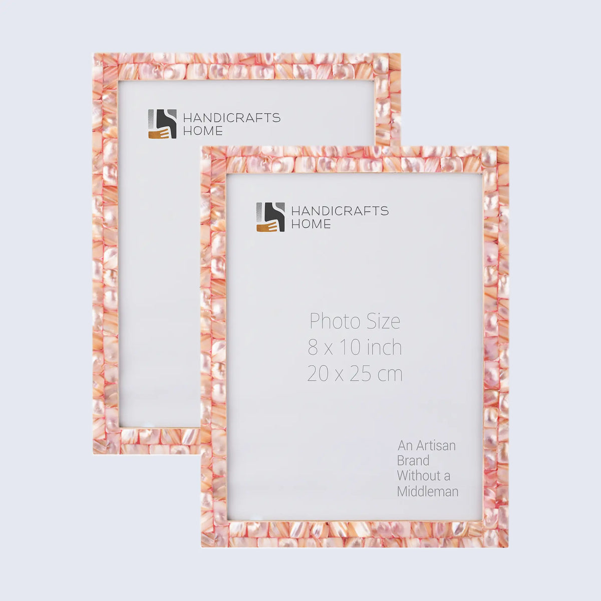 Picture Frame Mother of Pearl Collection Pack of 2 Pink - 3 Sizes | Picture Frames | Wiccan Center