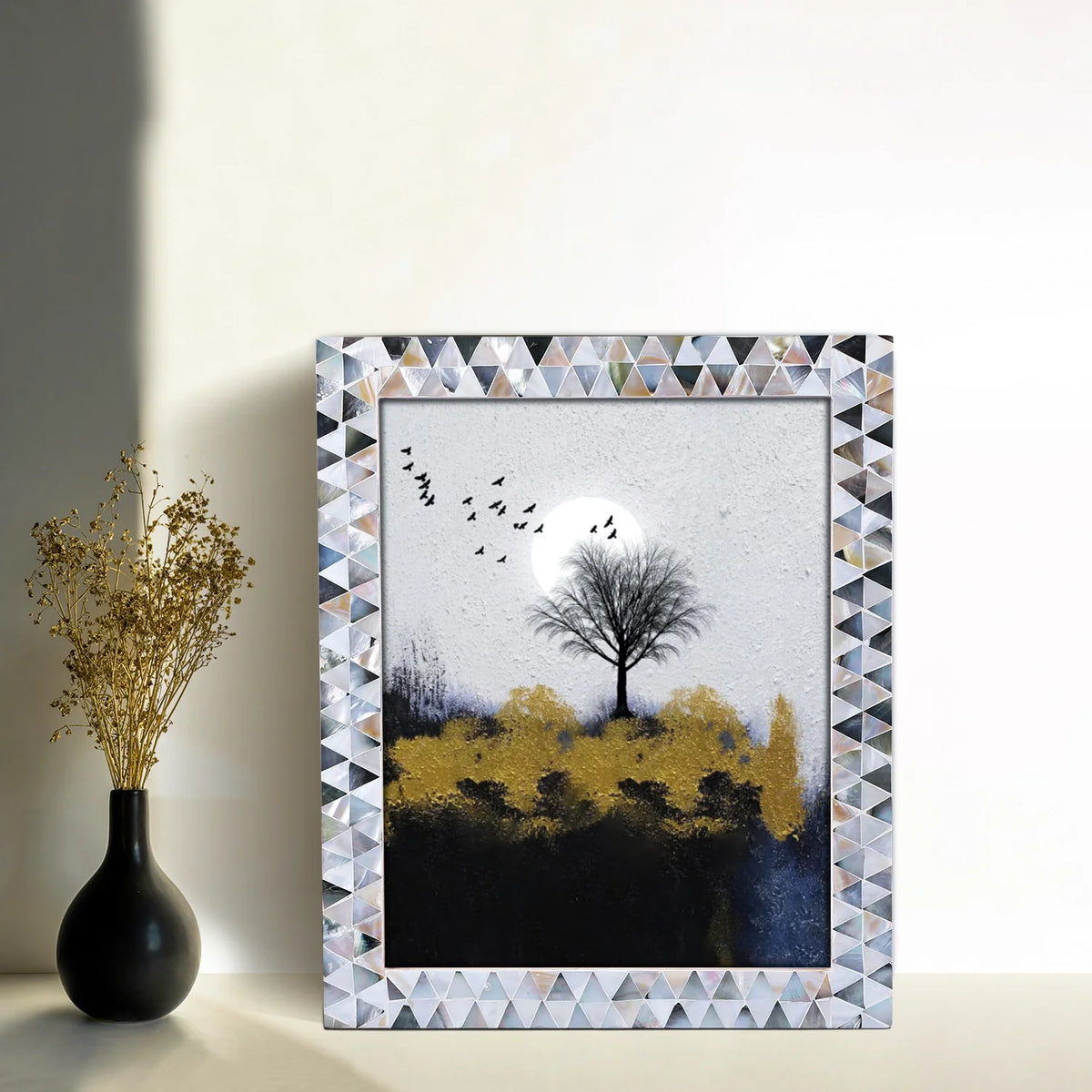 Picture Frames Pearlescent Abyss Collection Mother of Pearl White 3 Sizes | Picture Frames | Wiccan Center