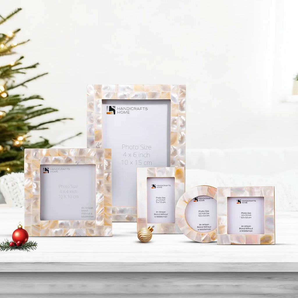Picture Frames Mother of Pearl Collection White Pack of 5 | Picture Frames | Wiccan Center