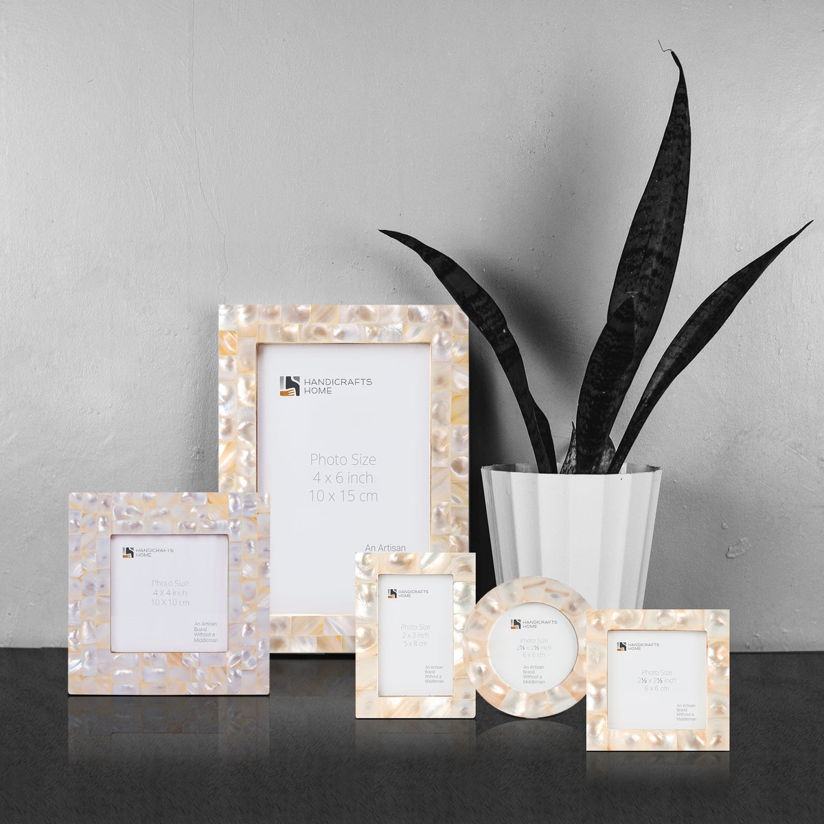 Picture Frames Mother of Pearl Collection White Pack of 5 | Picture Frames | Wiccan Center