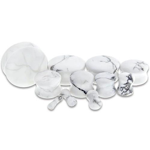 White Howlite Stone Plugs | | Wiccan Center