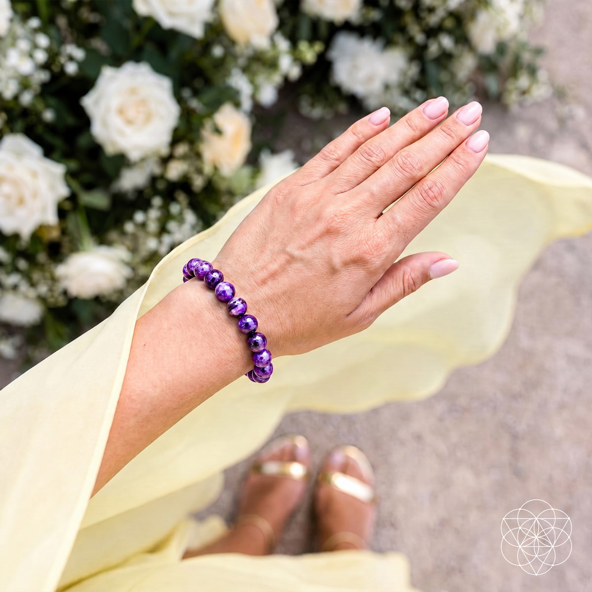 Unshakeable Intuition - Rare Siberian Charoite Bracelet | Bracelet | Wiccan Center