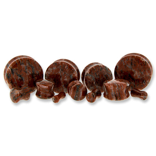 Red Sesame Jasper Stone Plugs | | Wiccan Center
