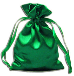 Emerald Green Satin Pouch | Satin Bags | Wiccan Center