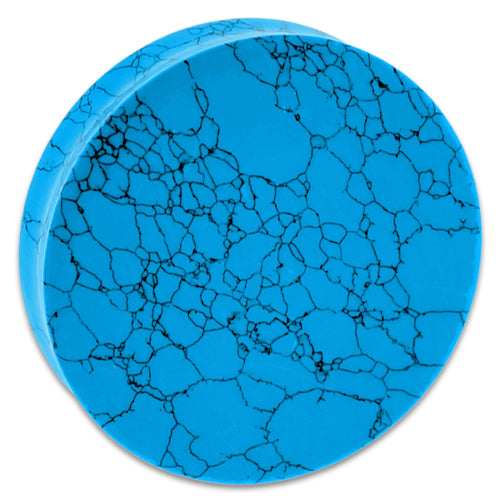 Turquoise Dyed Howlite Stone Plugs | | Wiccan Center