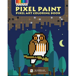 Pixel Paint: Pixel Art Coloring Book - Paperback | Books | Wiccan Center