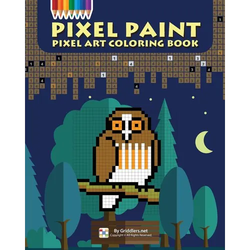 Pixel Paint: Pixel Art Coloring Book - Paperback | Books | Wiccan Center