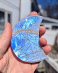 Moonstone Crescent Moon Carving – Intuition, New Beginnings & Emotional Balance | | Wiccan Center