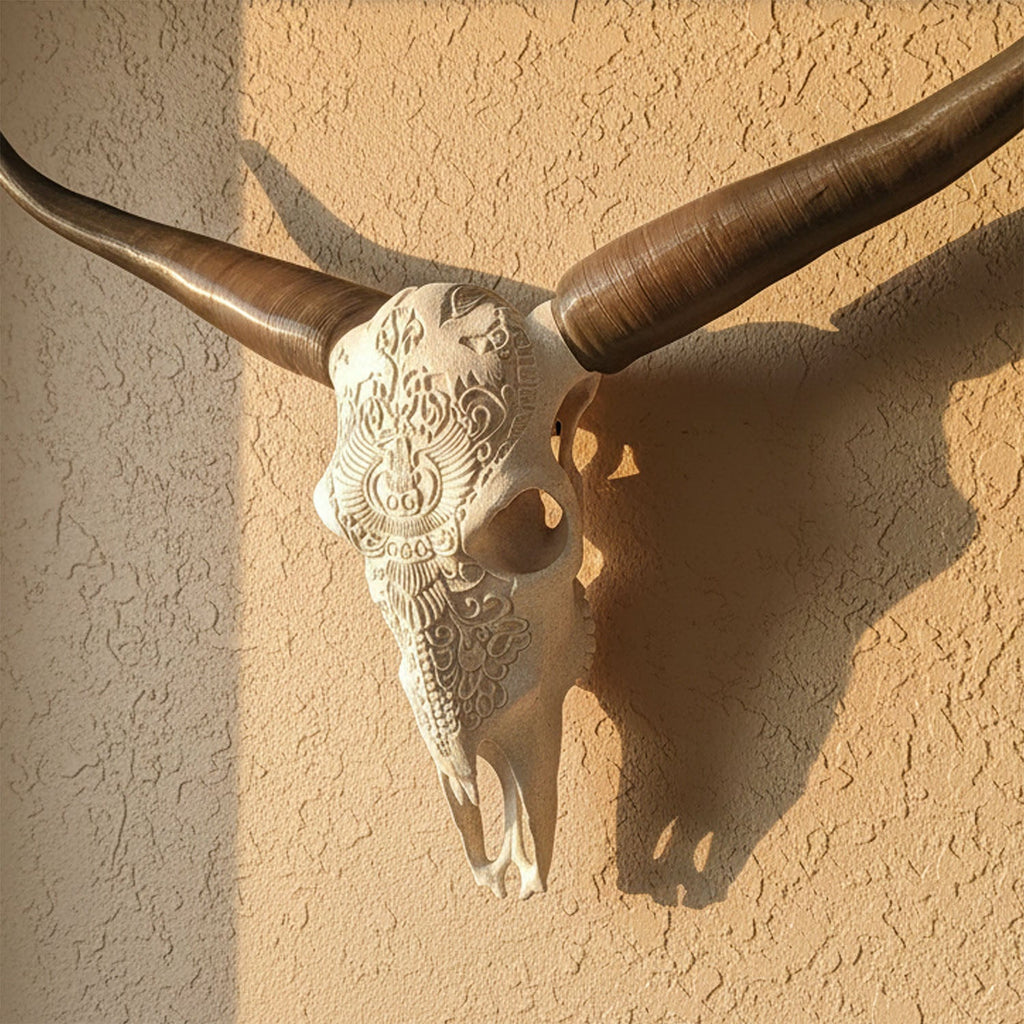 Decorative Steer Horns and Skull | Bull Horns | Wiccan Center