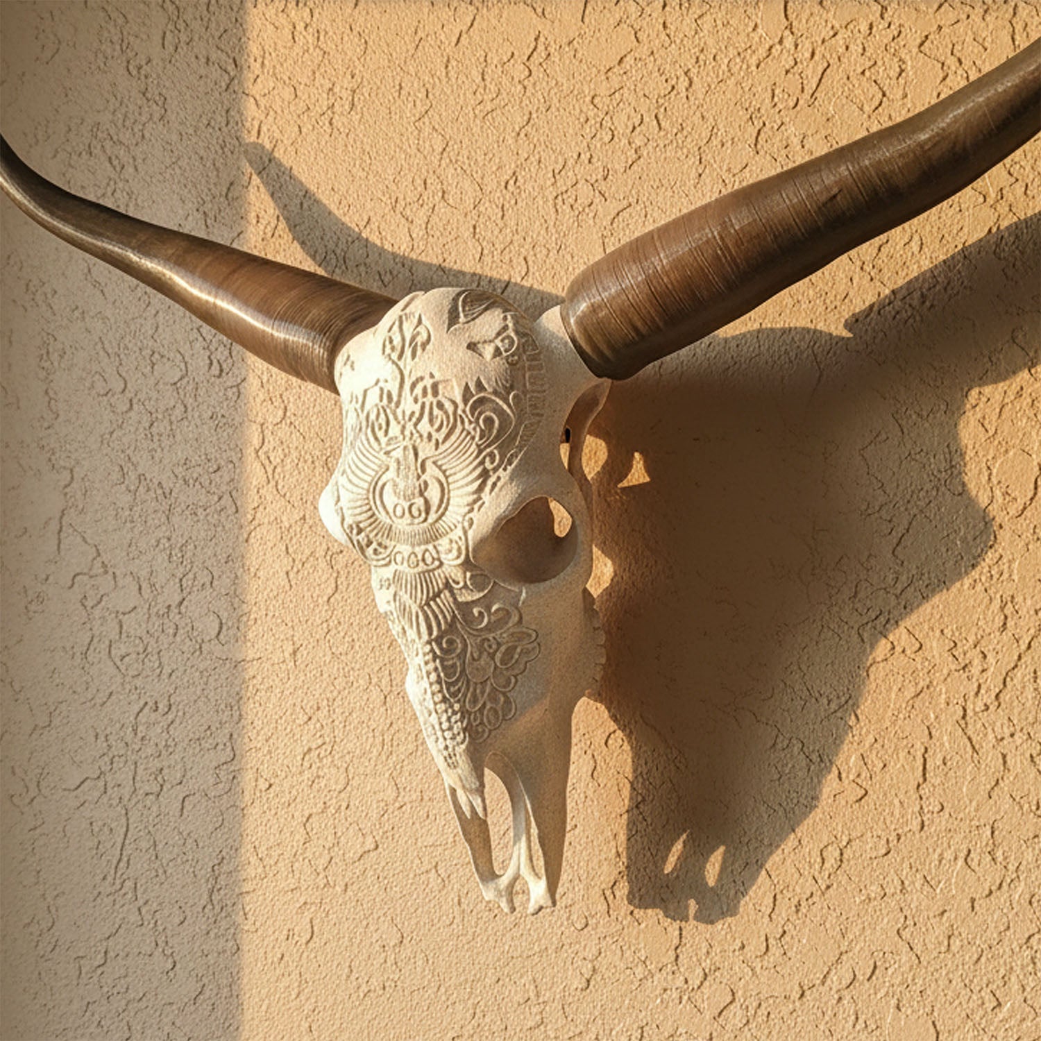 Decorative Steer Horns and Skull | Bull Horns | Wiccan Center