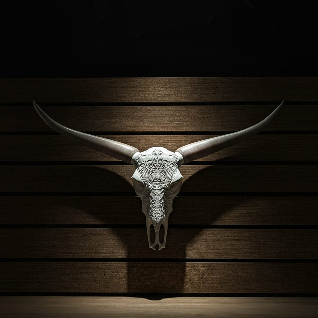 Decorative Steer Horns and Skull | Bull Horns | Wiccan Center