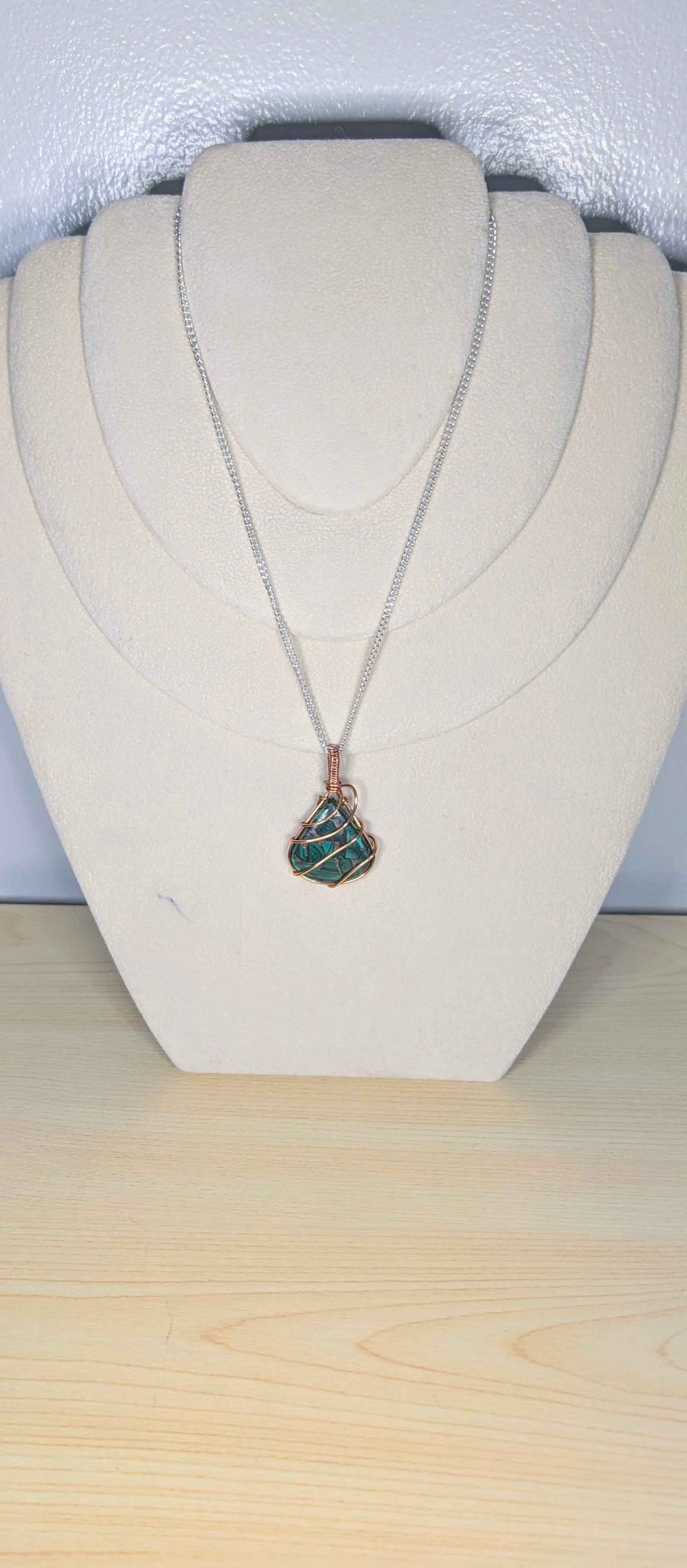 Plated Malachite in Copper Matrix Pendant Necklace | | Wiccan Center
