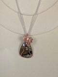 Raw Copper Amber Cabochon Pendant Necklace | | Wiccan Center