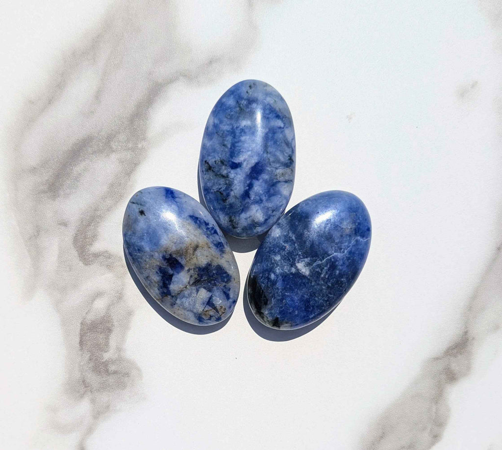 Dumortierite Palm Stones – Focus, Patience & Mental Clarity | | Wiccan Center