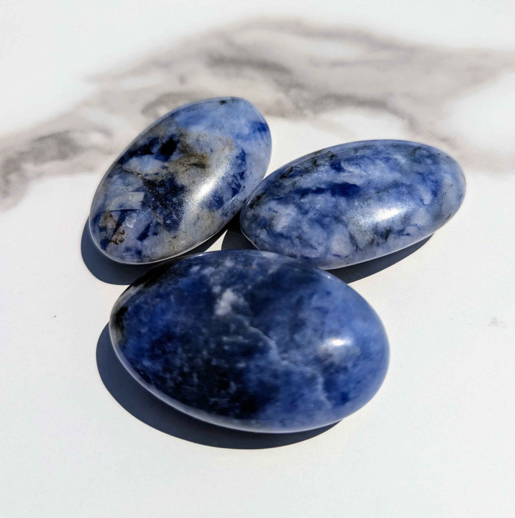 Dumortierite Palm Stones – Focus, Patience & Mental Clarity | | Wiccan Center