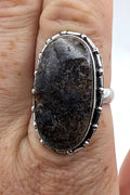 Ring Fossil Coral Silver Color Plated Statement | | Wiccan Center