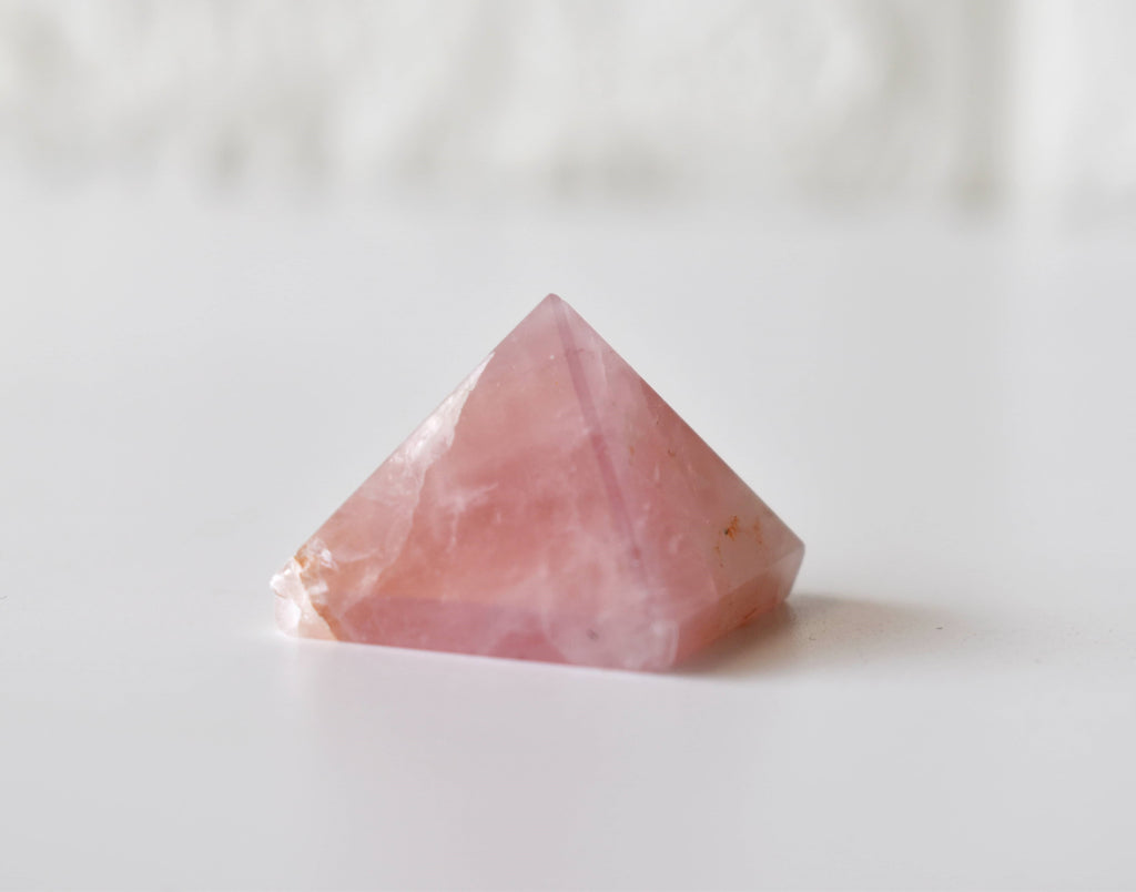 Rose Quartz Pyramids (Balance and Emotional Health) | Pyramids & Spheres | Wiccan Center