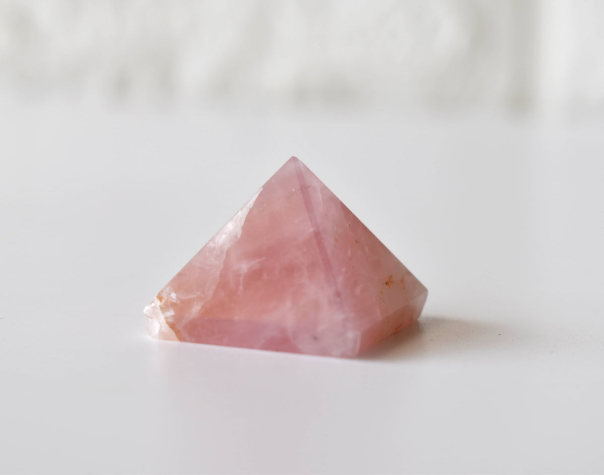 Rose Quartz Pyramids (Balance and Emotional Health) | Pyramids & Spheres | Wiccan Center
