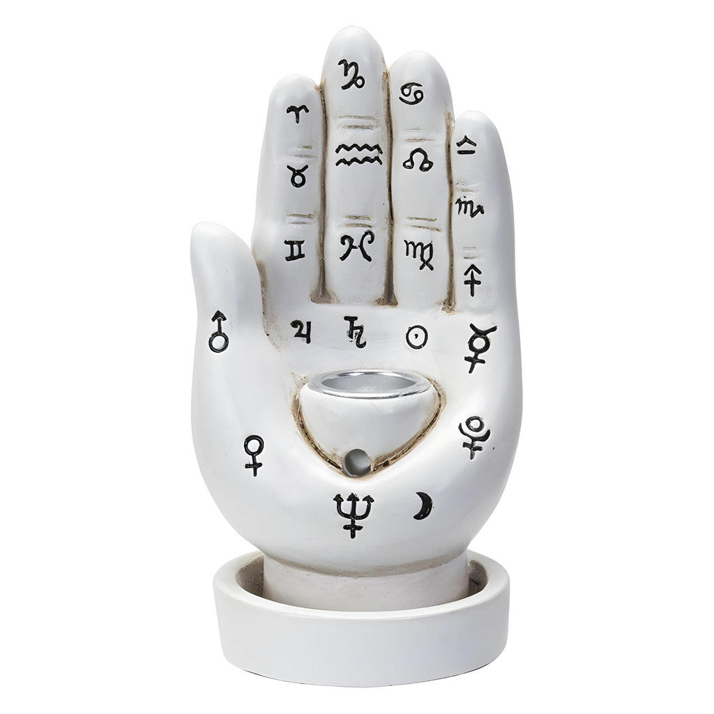 Palmistry Hand Back Flow Incense Burner | Incense Holders | Wiccan Center