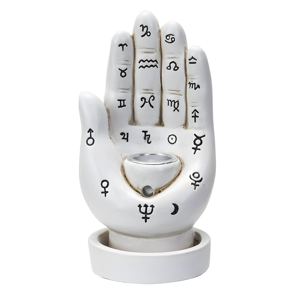 Palmistry Hand Back Flow Incense Burner | Incense Holders | Wiccan Center