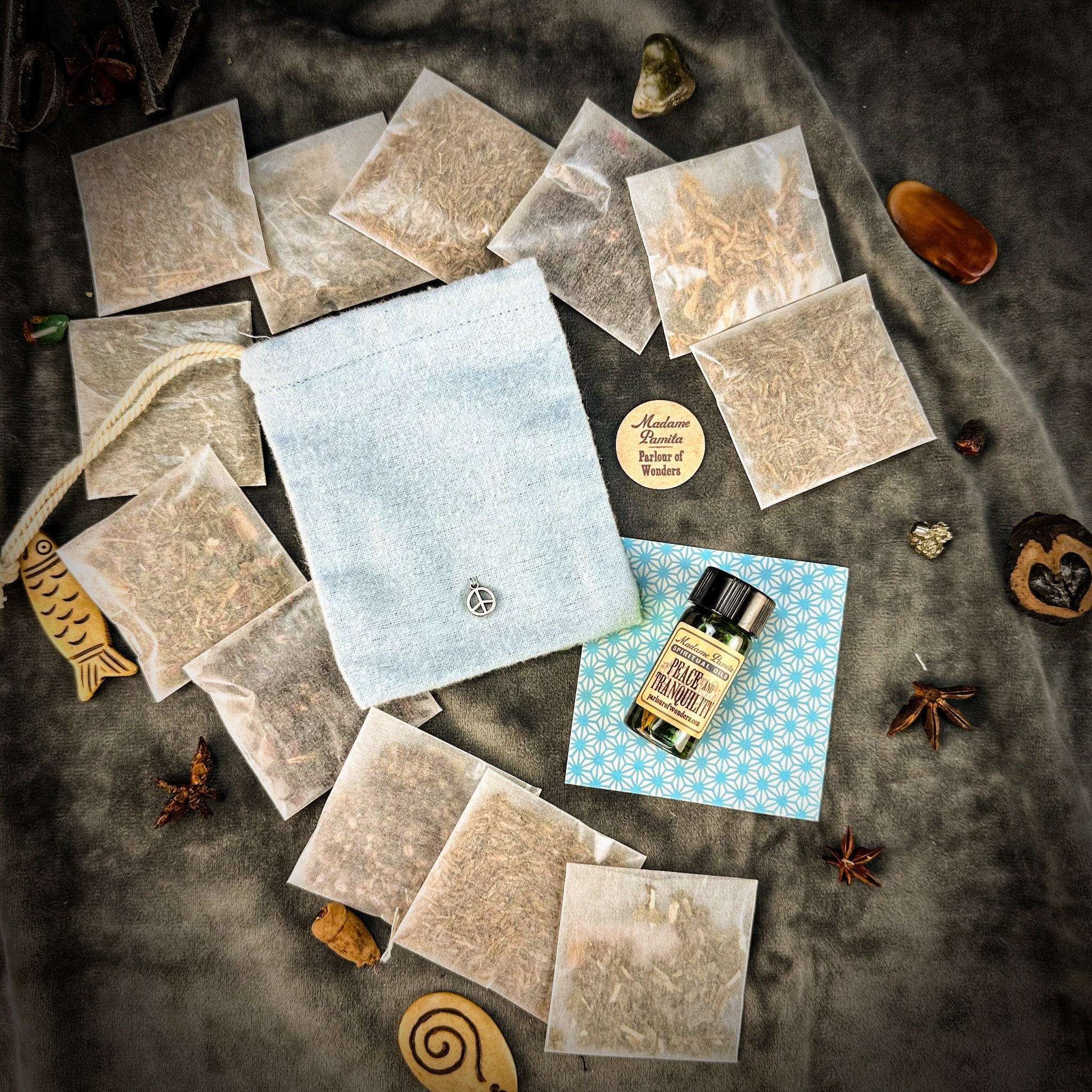Peace & Tranquility Mojo Bag Kit - Triple Strength | Mojo Bag | Wiccan Center