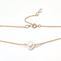 Single Pearl Choker Necklace with Swarovski Clasp