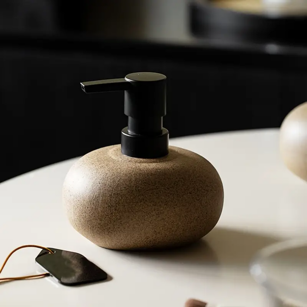 Pebble Ceramic Soap Dispenser | Bath Accessories | Wiccan Center