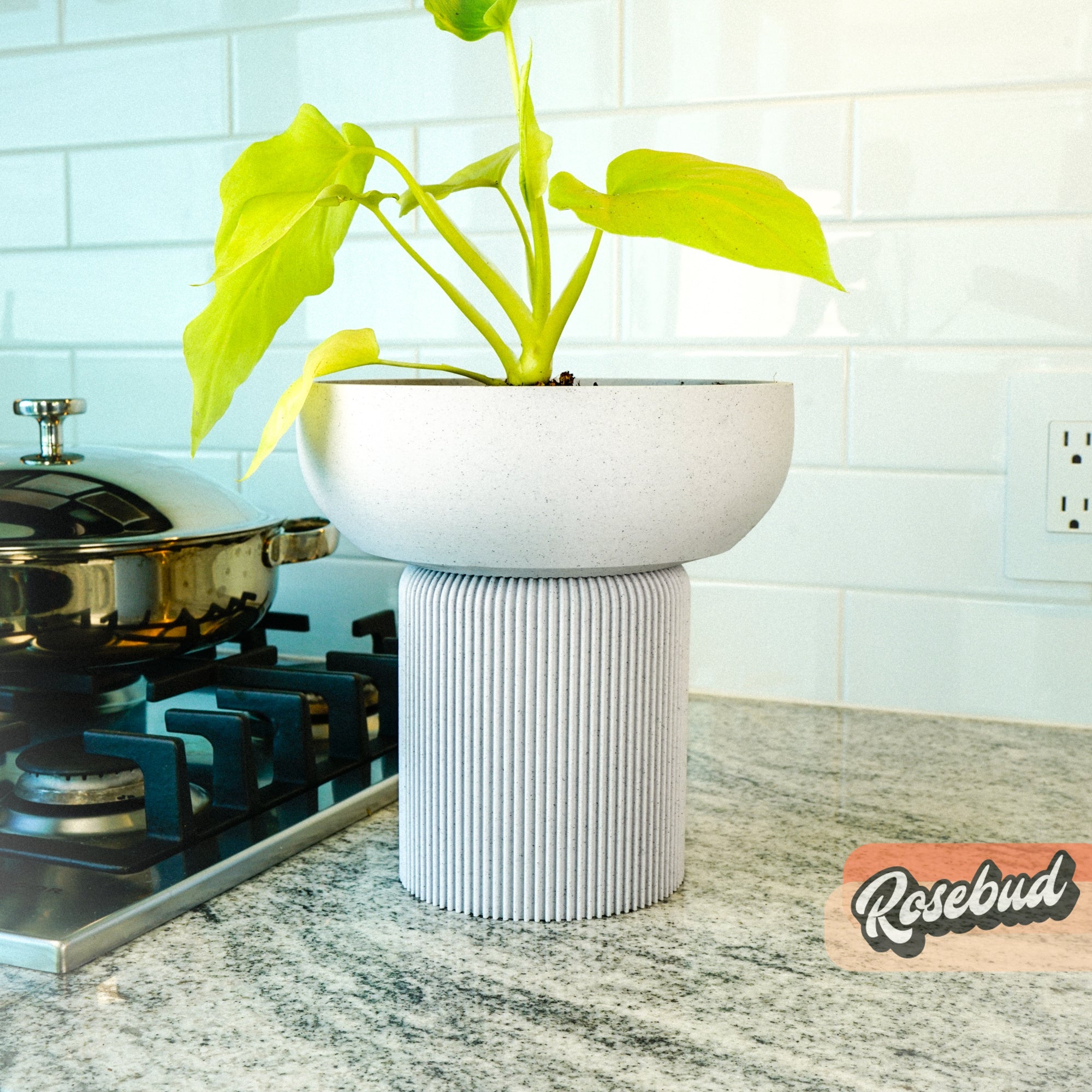 Modern Pedestal Plant Pot, Two-Piece | plant pot | Wiccan Center