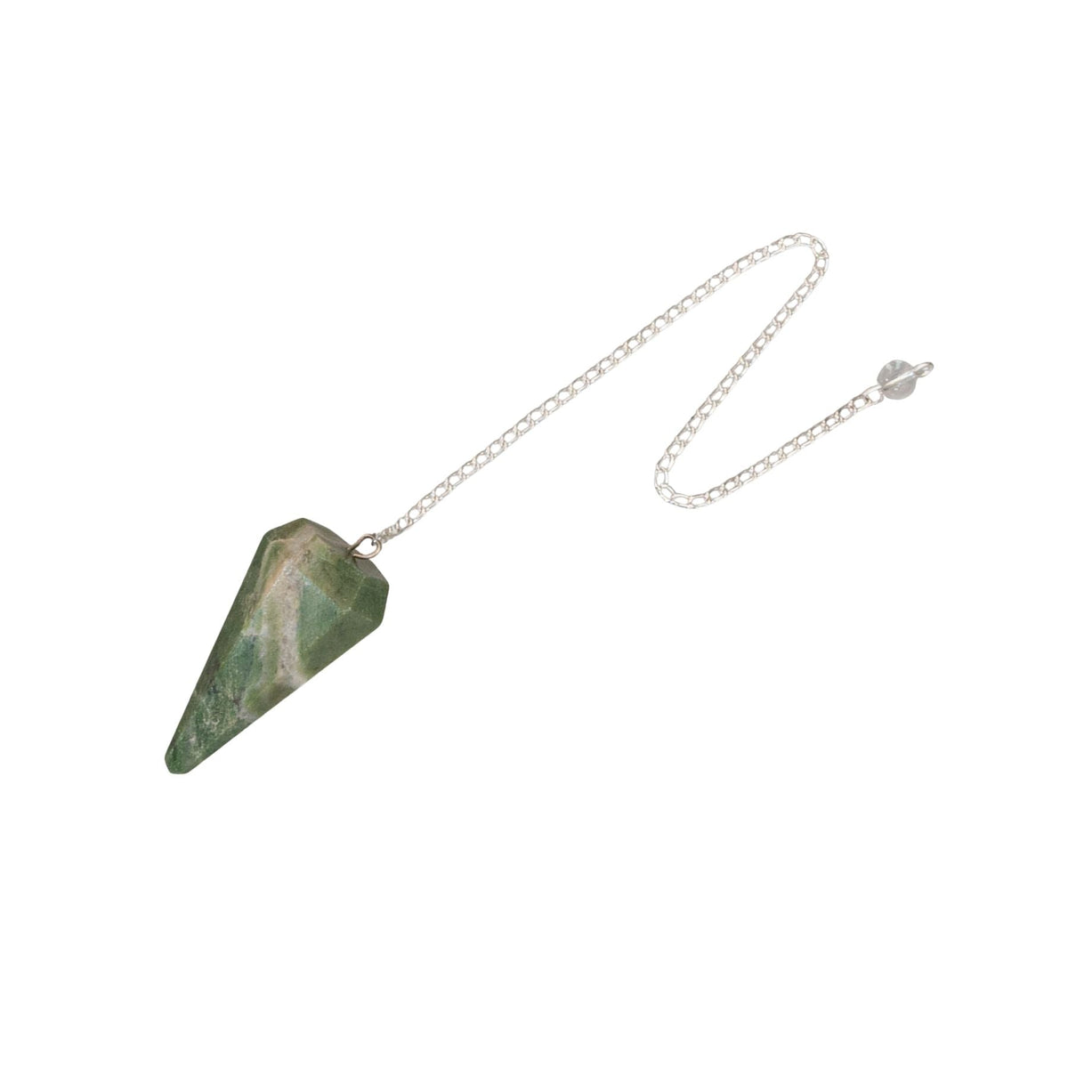 Green Jade Faceted Pendulum | Religious Items | Wiccan Center