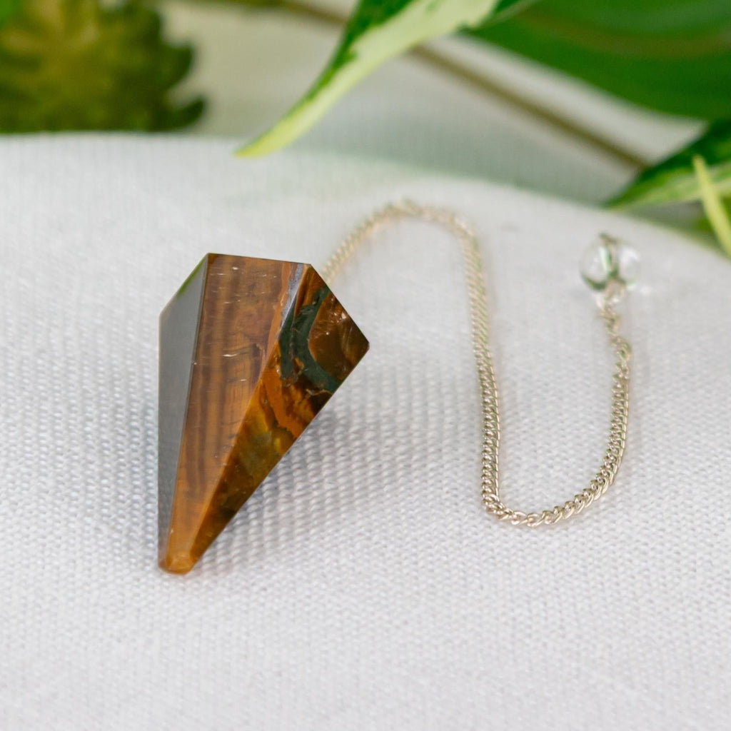 Tiger’s Eye Faceted Pendulum | | Wiccan Center