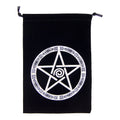 Pentacle Black Velvet Embroidered Bag | Tarot Cards | Wiccan Center