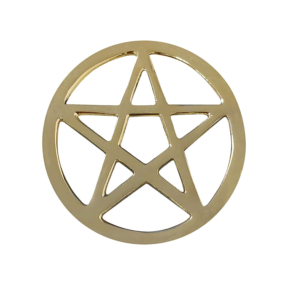 Pentacle Brass Altar Tile 3" | Altar Tile | Wiccan Center