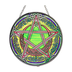 Pentacle Glass Suncatcher | Figurine | Wiccan Center