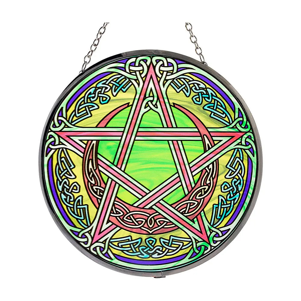 Pentacle Glass Suncatcher | Figurine | Wiccan Center