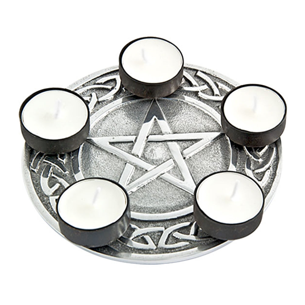 5 Point Pentagram T-Light Holder | Candle Holder | Wiccan Center