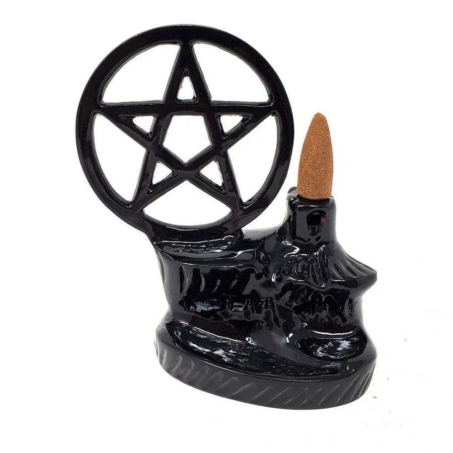 Star Pentacle Backflow Waterfall Incense Burner | Incense and Burners | Wiccan Center