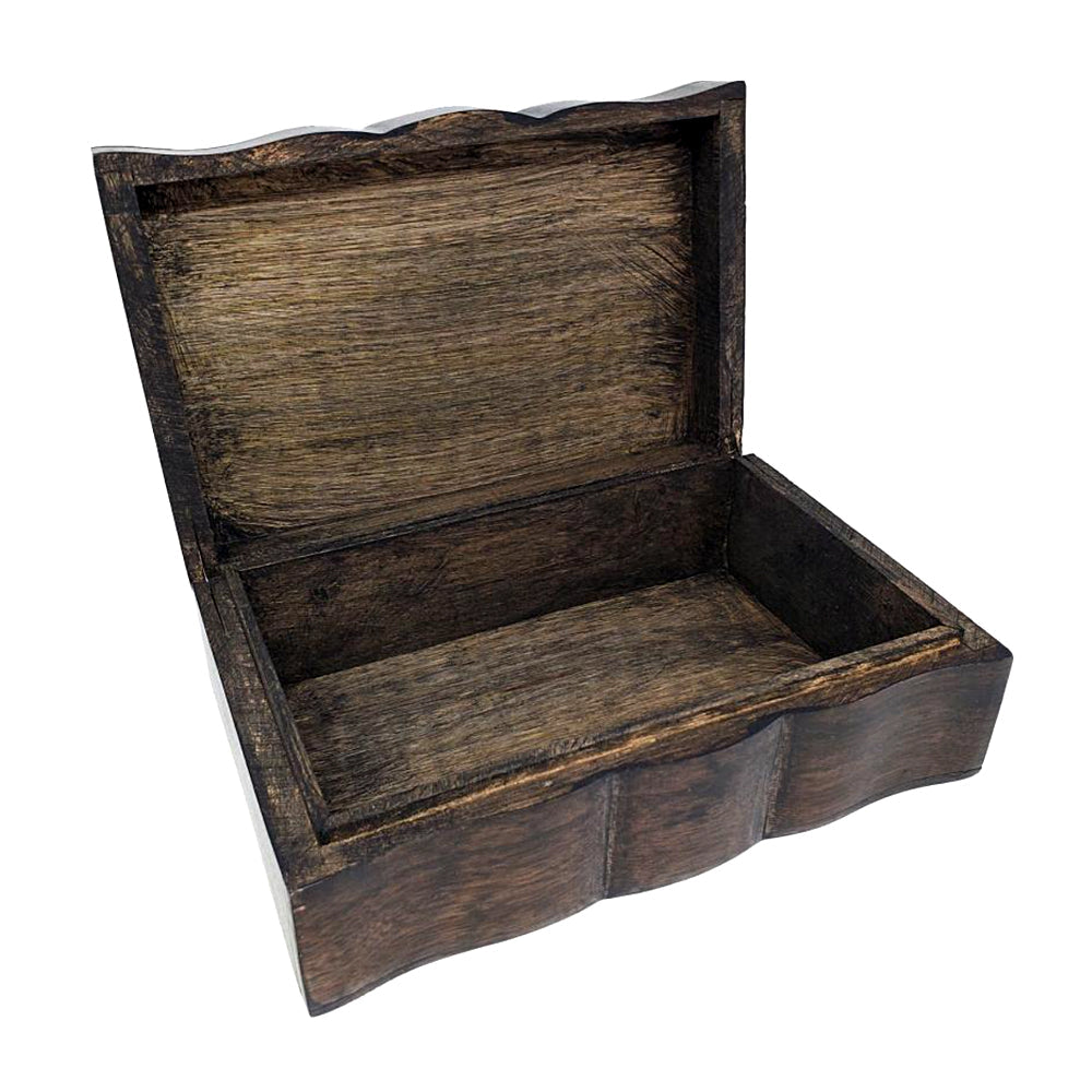 Pentagram Cobra Carved Wood Box | Wood Box | Wiccan Center