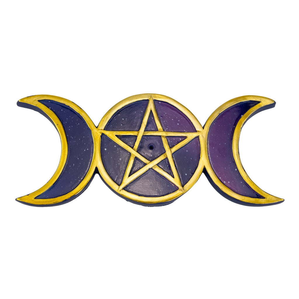 Pentagram and Triple Moon Incense Burner | | Wiccan Center