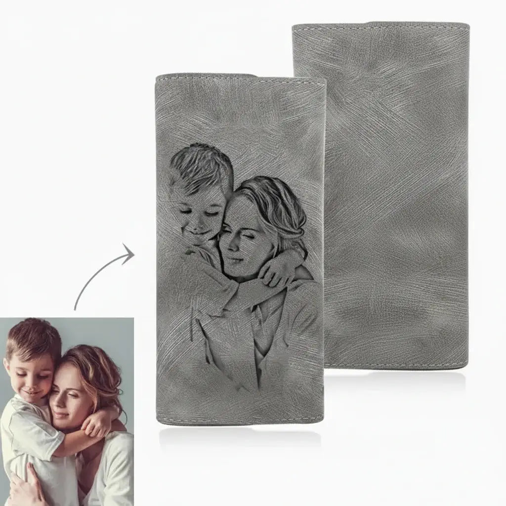 Personalized Photo Engraved Wallet For Women