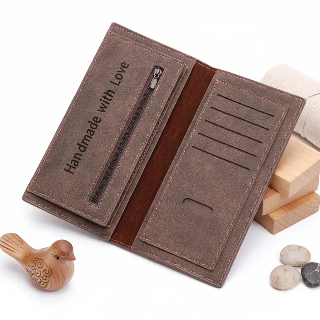 Personalized Photo Engraved Wallet Leather
